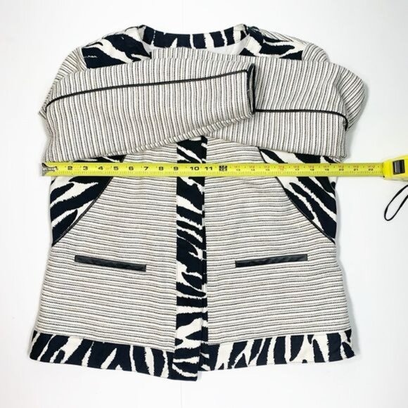 Chico’s Women's Woven Blazer Snap Closure Size Medium NWT - Picture 6 of 16